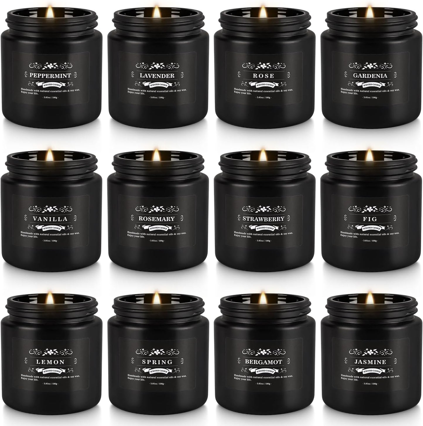 Scented Candle Set 12 Pack for Home Odor Eliminating Relaxation