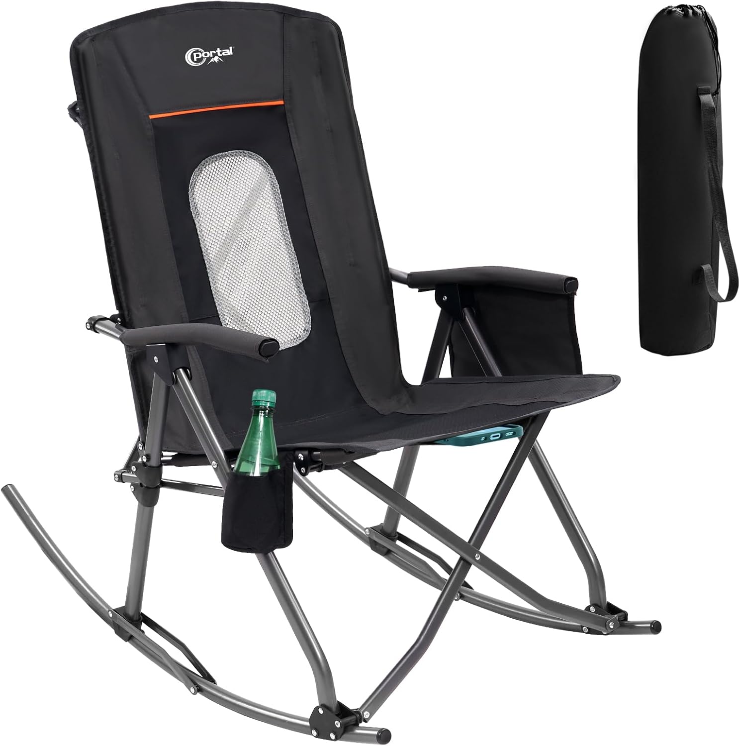 PORTAL Oversized Rocking Camping Chair - Portable Comfort