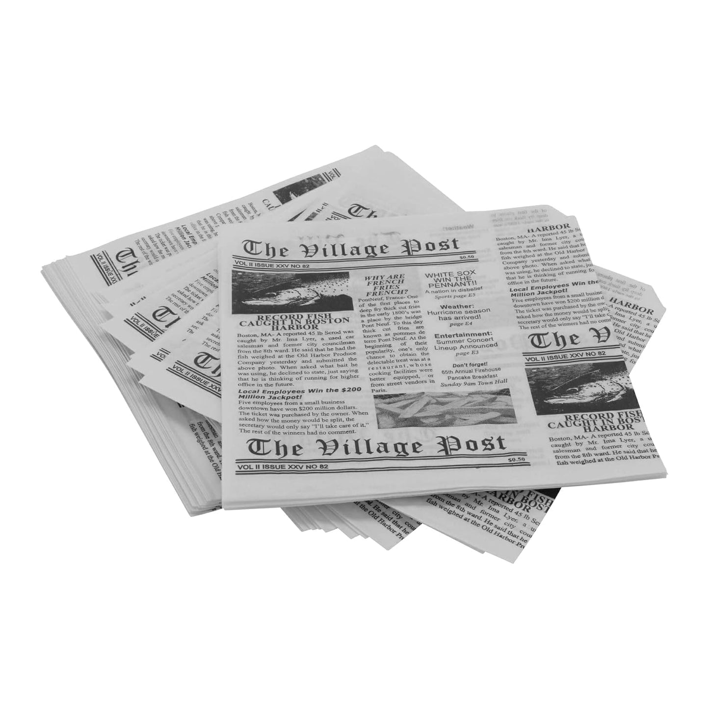 G.E.T. 4-T3000 White Newspaper Theme Cone Basket Liners Review