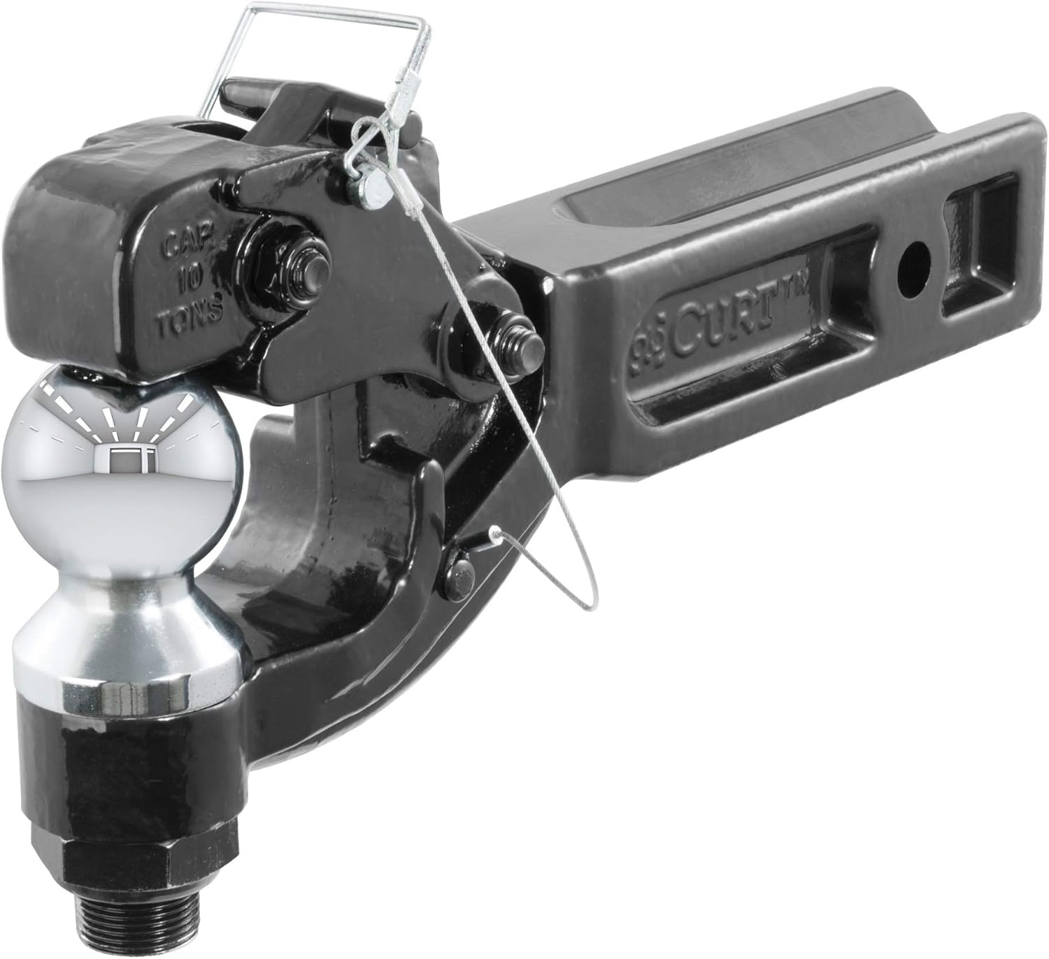 CURT 48012 Pintle Hitch with 2-5/16-Inch Ball for Heavy Towing