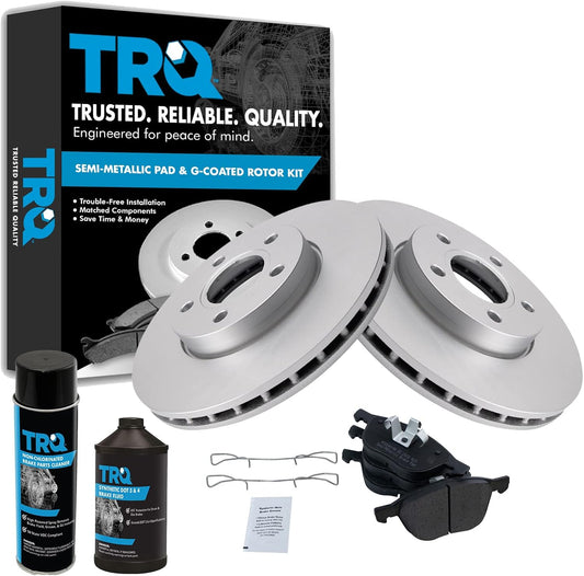 TRQ Front Brake Pad & Rotor Kit for 2013-2018 Ford C-Max