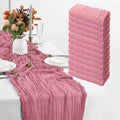 12 Pack Dusty Rose Table Runner 35x120 in - Boho Wedding Decor