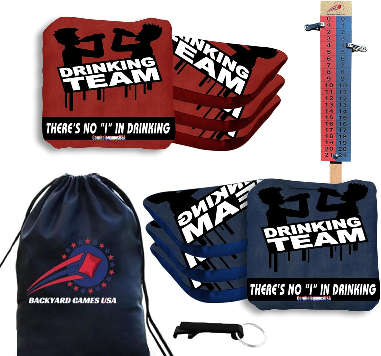Pro Cornhole Bags Set of 8 for Tournament Play - Made in USA