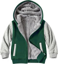 Kids Zip-Up Hooded Sherpa Lined Jacket for Boys - Warm Winter Coat