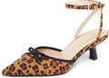 Kitten Low Heels for Women Satin Pointed Toe Pumps - Chic Comfort