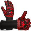 BBQ Gloves 1472F Extreme Heat Resistant Grill Gloves - 14in Red