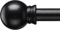 Heavy Duty Black Curtain Rod Set for Small Windows - CALCHELE