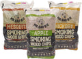 Wood Smoker Chips Bundle of 3 Flavors - Apple, Mesquite & Hickory