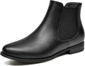 VJH confort Women's Slip on Ankle Boot Western Almond Round Toe Low If
