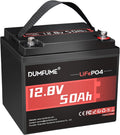 12.8V 50Ah LiFePO4 Lithium Battery - Compact 640Wh Power