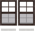 2 Pack 14 in x 21 in Shed Window with Tempered Glass - Flush Mount