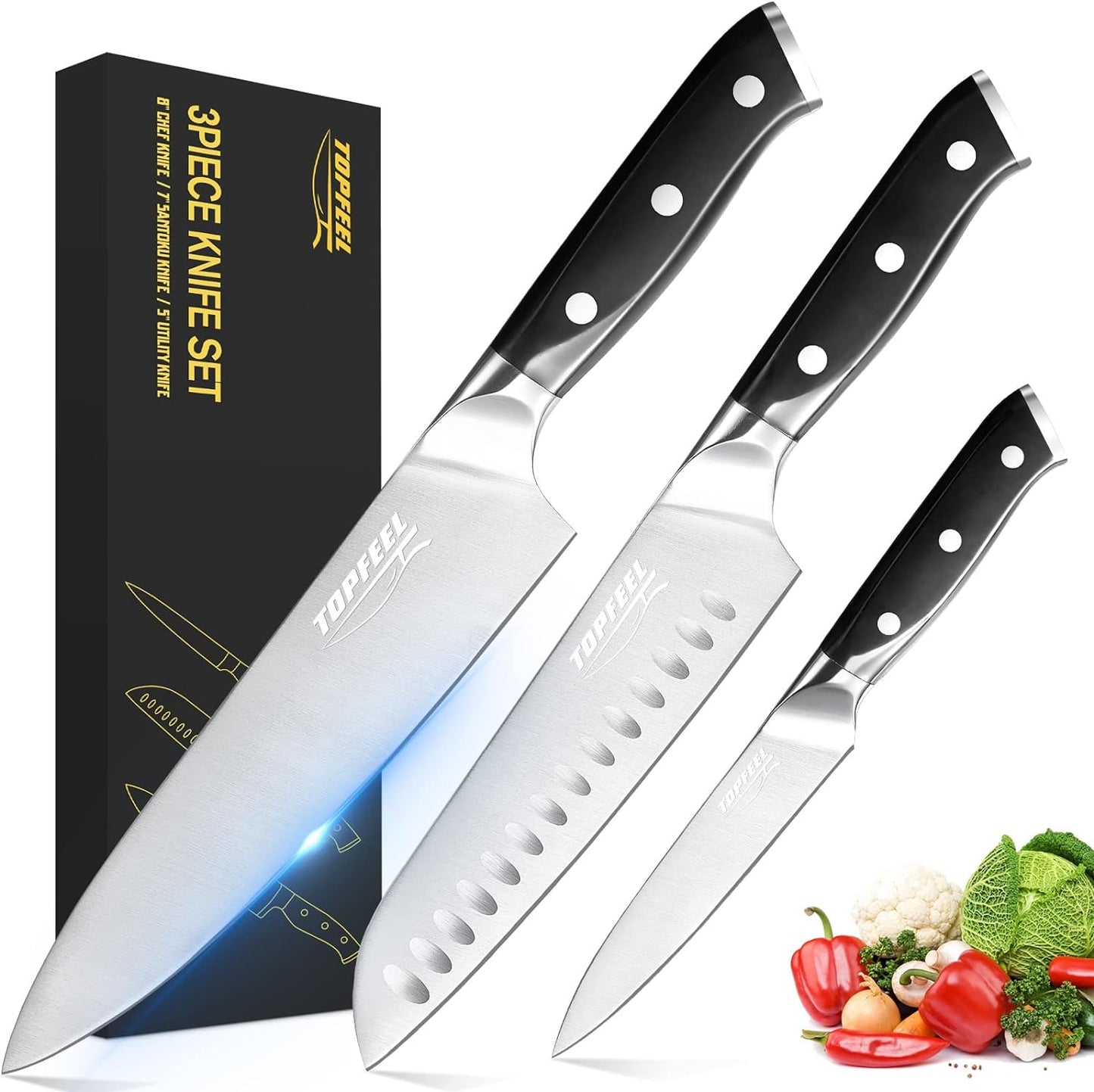 Professional Chef Knife Set with German High Carbon Steel