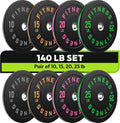 Colored Bumper Weight Plates Olympic Weight Plate Set - Low Bounce