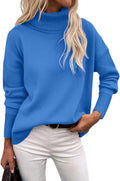 Turtleneck Sweater for Women - Cozy Oversized High-Low Hem