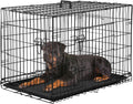 Large Dog Crate Kennel for Medium Large Dogs - Folding Double-Door 42