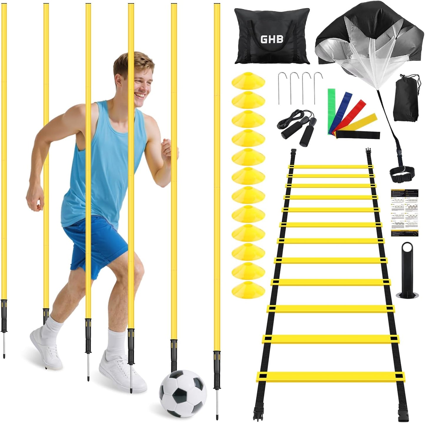 GHB Soccer Agility Training Equipment for Speed and Coordination