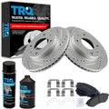 TRQ Front Performance Brake Pad & Rotor Kit - Complete Front Brake Fit
