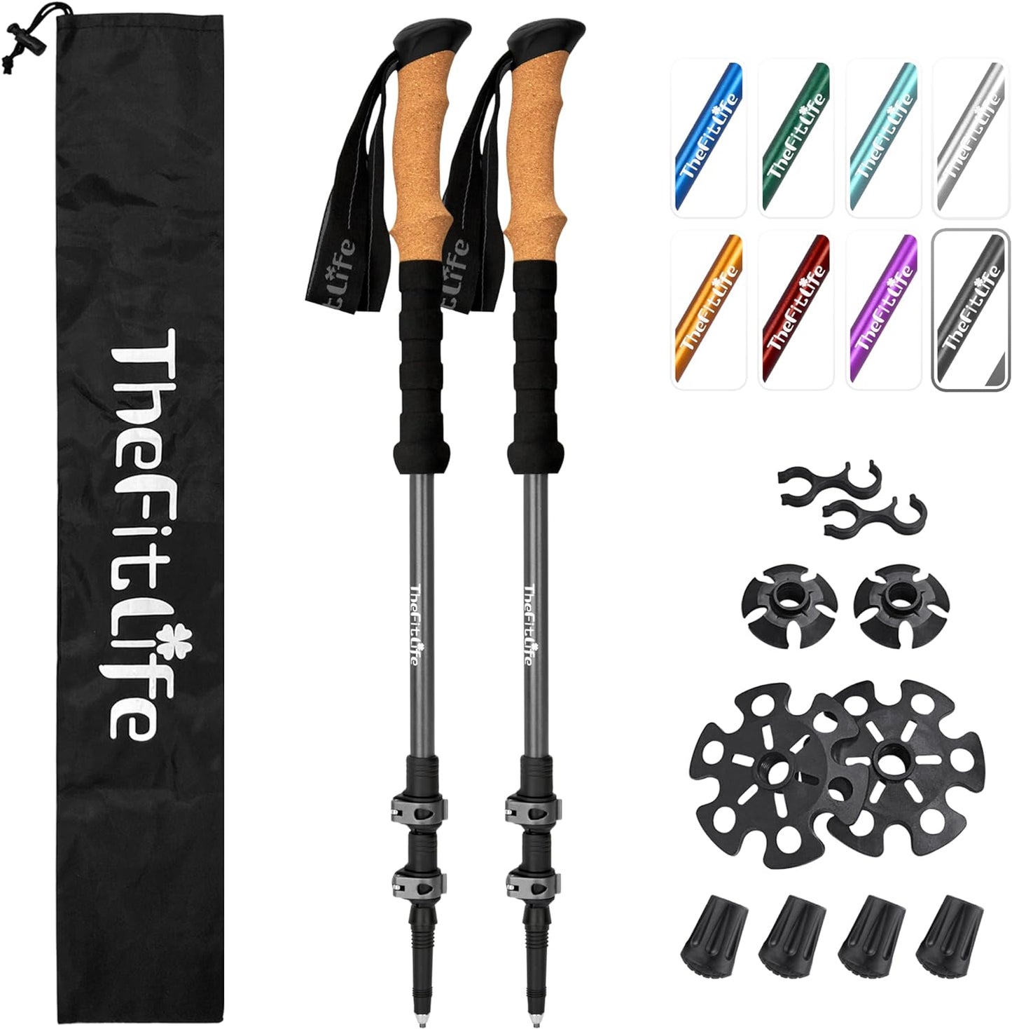 TheFitLife Lightweight Aluminum Trekking Poles