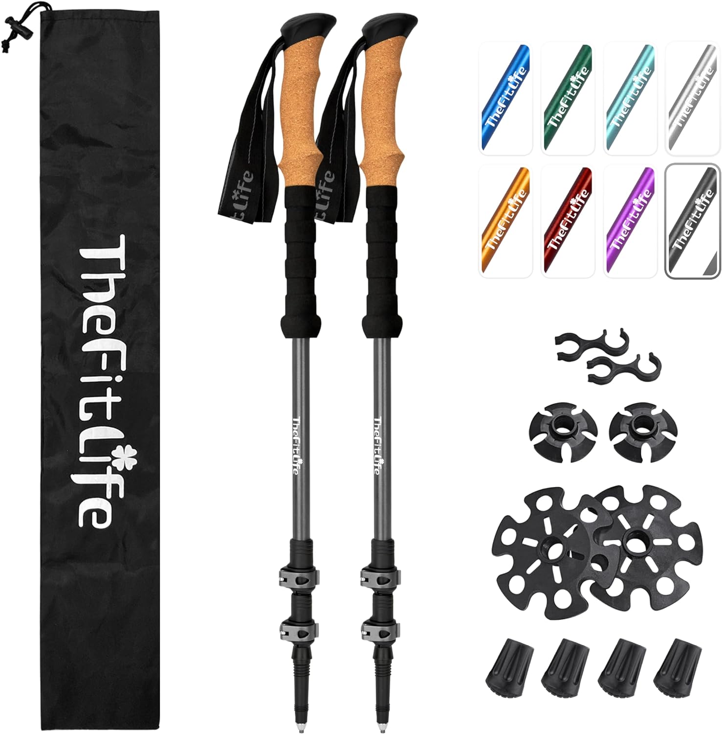 TheFitLife Lightweight Aluminum Trekking Poles