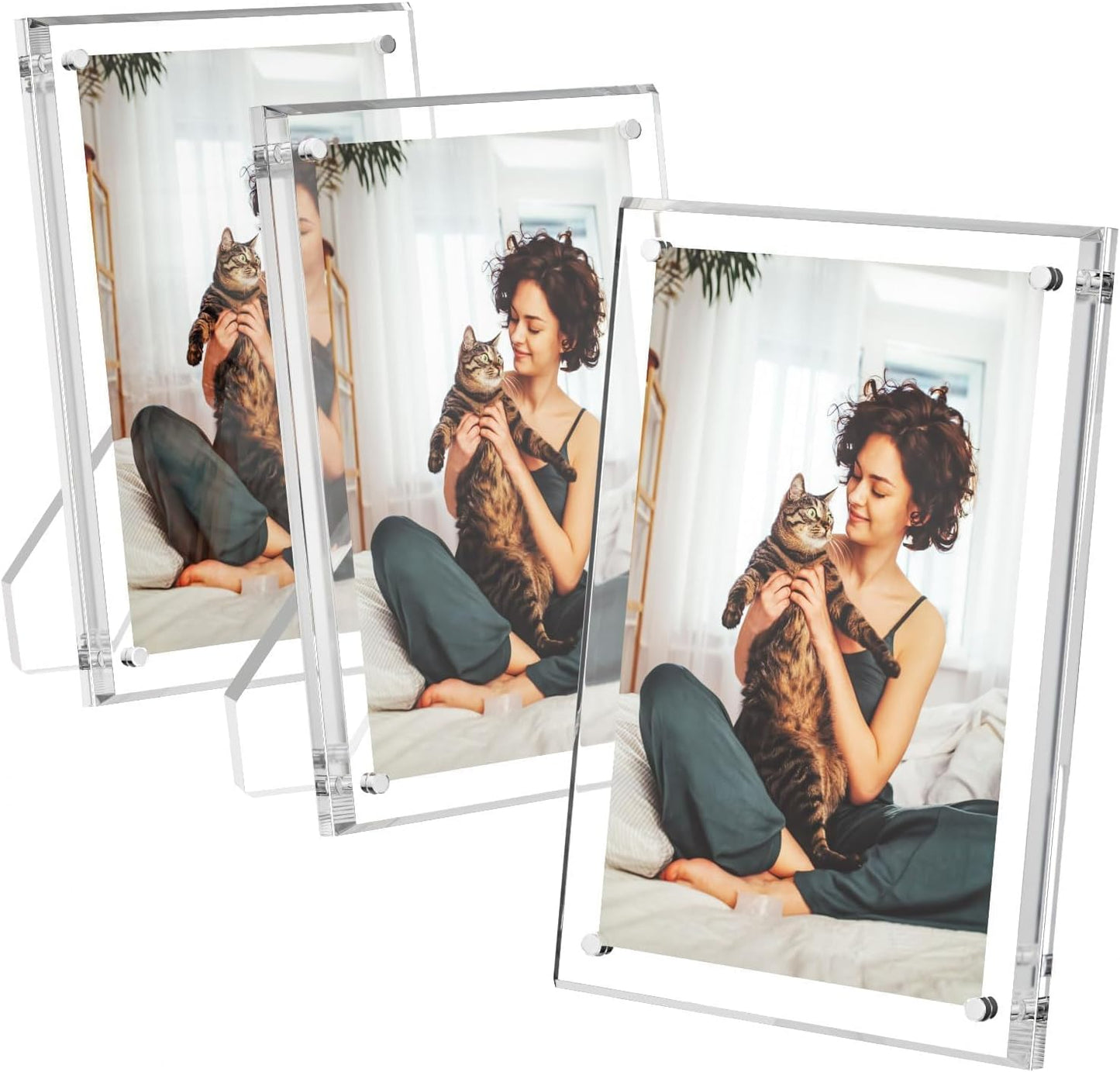AITEE 5x7 Acrylic Picture Frames 3 Pack for Home Display
