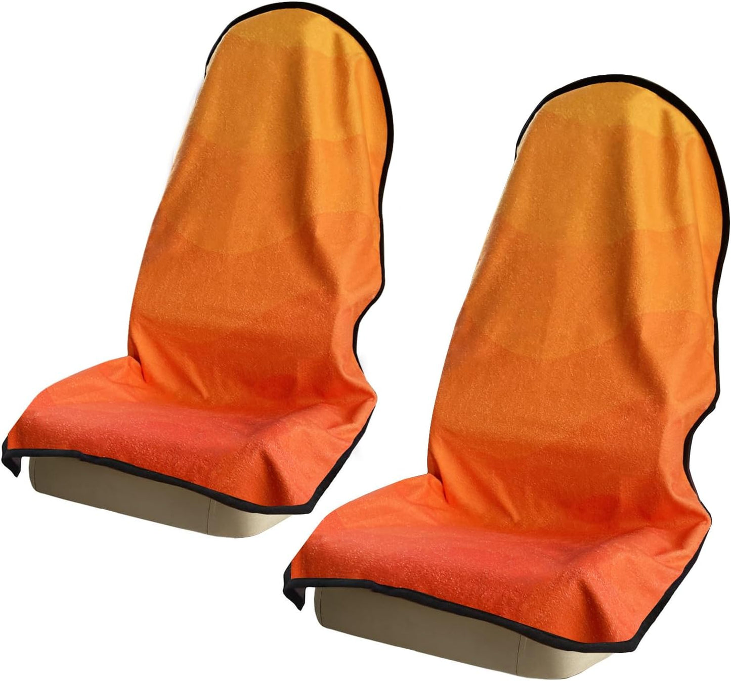 Waterproof Towel Car Seat Covers for Trucks and SUVs, Orange