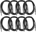 Seismic Audio SASTSX-6 6-Feet TS 1/4-Inch Guitar Cable Pack
