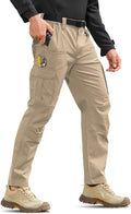 Mens Tactical Cargo Pants - Water Resistant Ripstop Stretch Outdoor