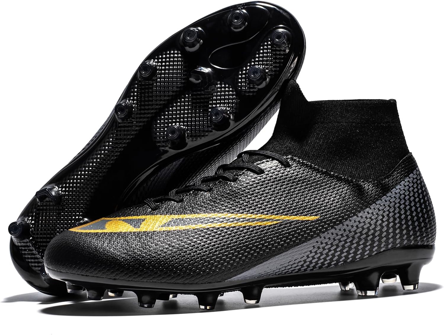 Mens Soccer Shoes Cleats Professional High Top Breathable Sneakers