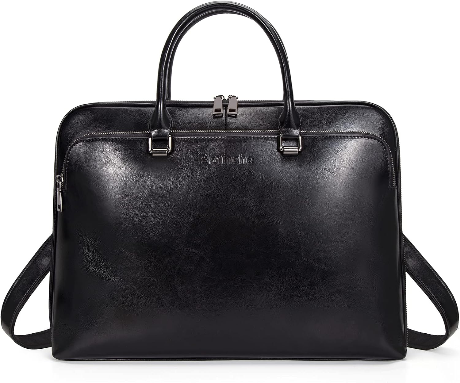 Genuine Leather Laptop Messenger Bag for 13.3 15.6 inch Devices