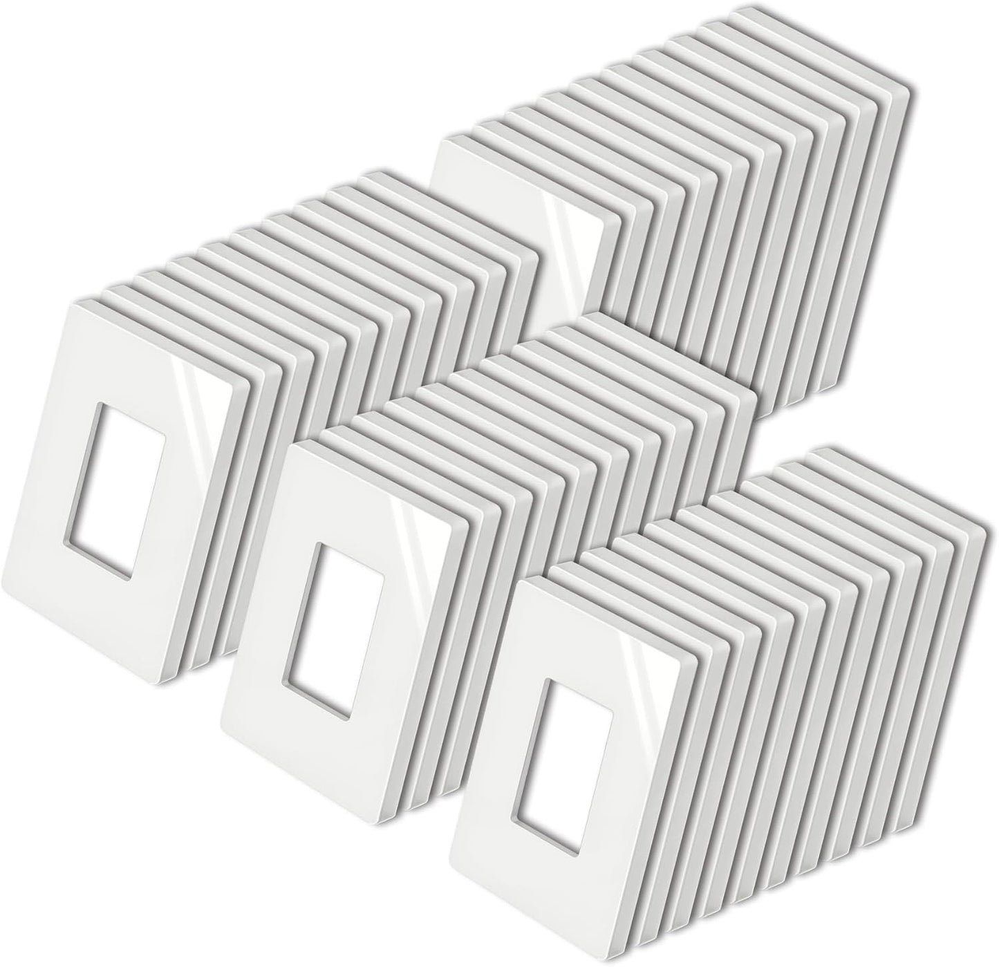 BESTTEN Mid-Size Screwless Decorator Wall Plate for Modern Homes