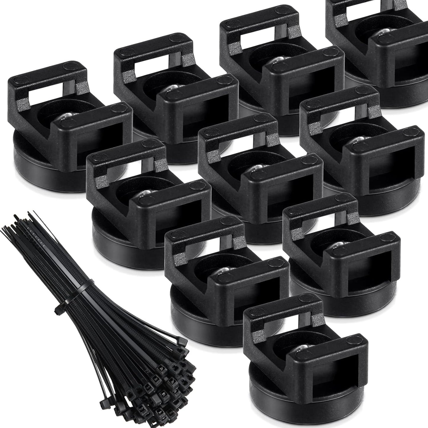 Secure Cable Management: Yookeer Magnetic Zip Tie Holder - 60 Pieces