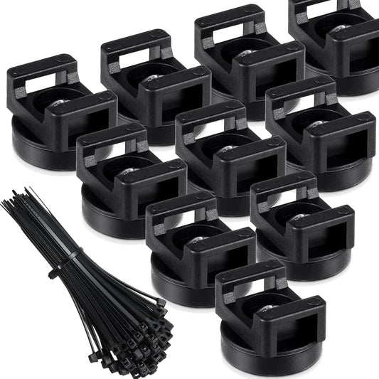 Secure Cable Management: Yookeer Magnetic Zip Tie Holder - 60 Pieces