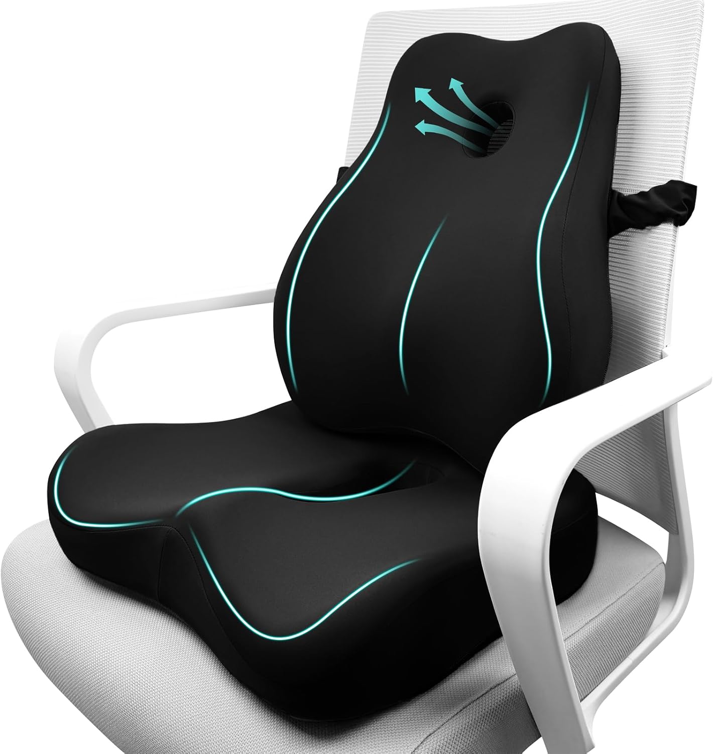 Ergonomic Memory Foam Set: Back Pain Relief