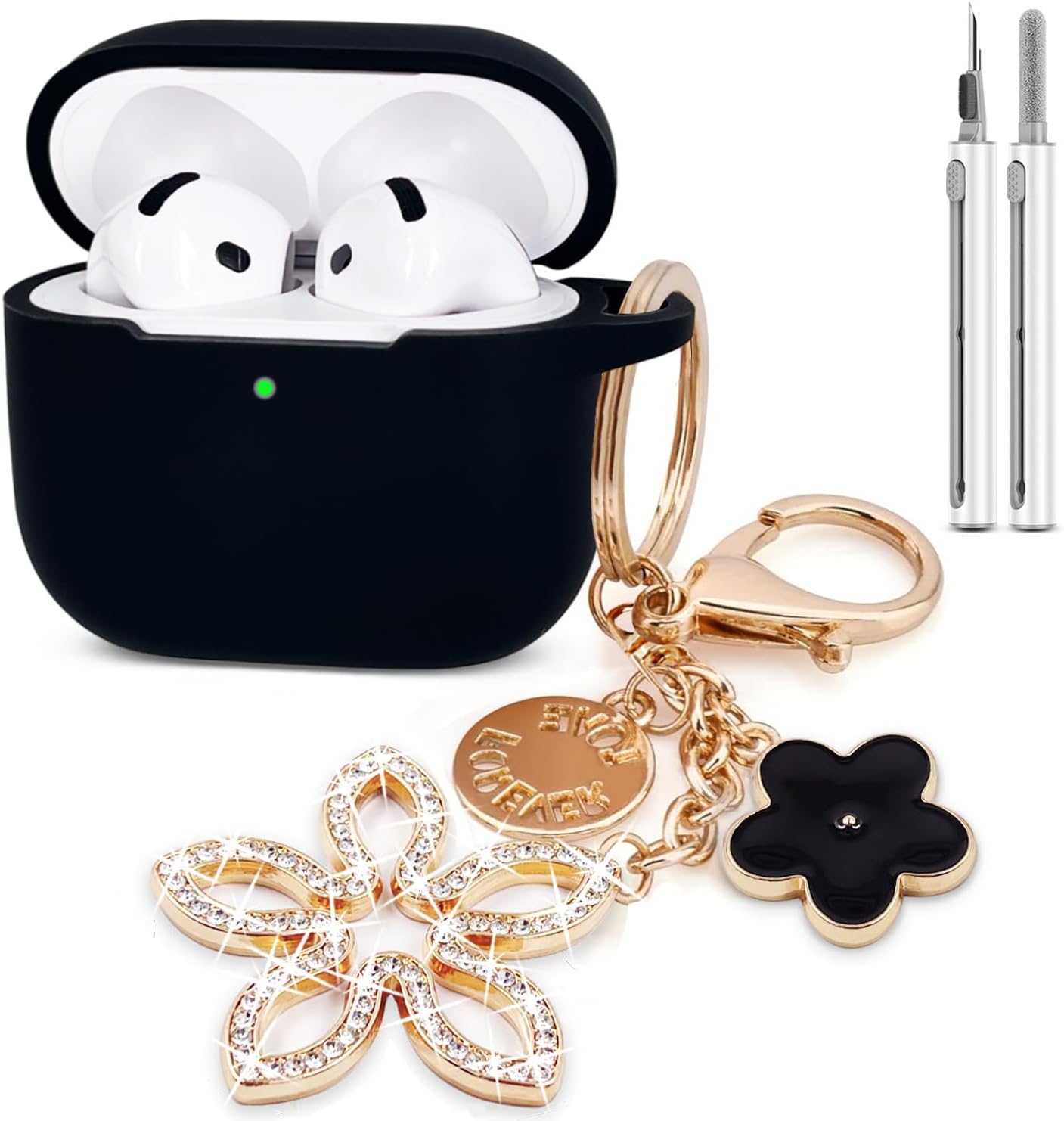 Sparkle Your AirPods 4 - Bling Silicone Case + Cleaner Kit