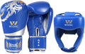 WESING Martial Arts Headgear Gloves Set 10oz Boxing Gloves - Sparring
