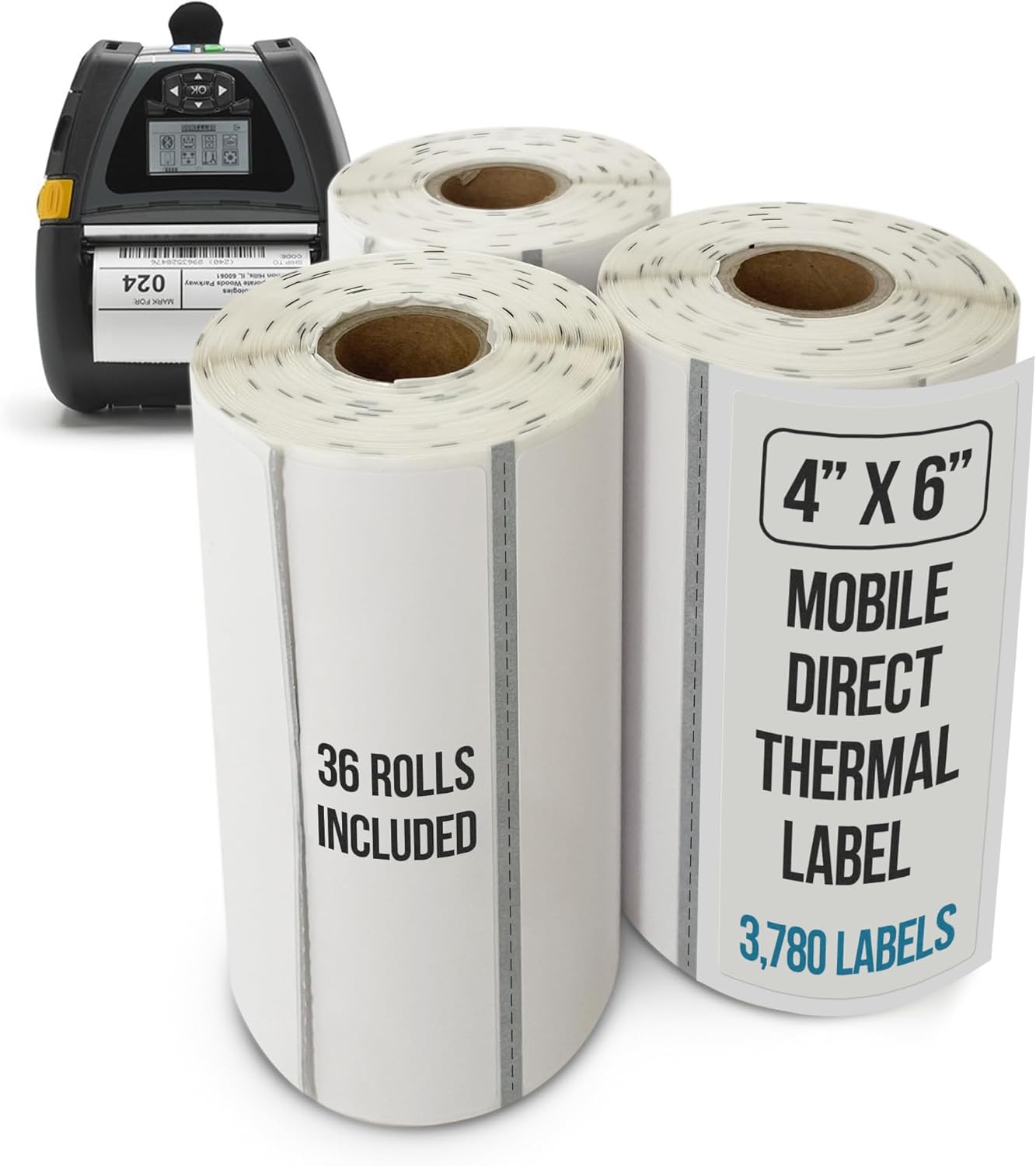 IncrediSeal Thermal Labels - Barcodes & Shipping - 3,780 Labels