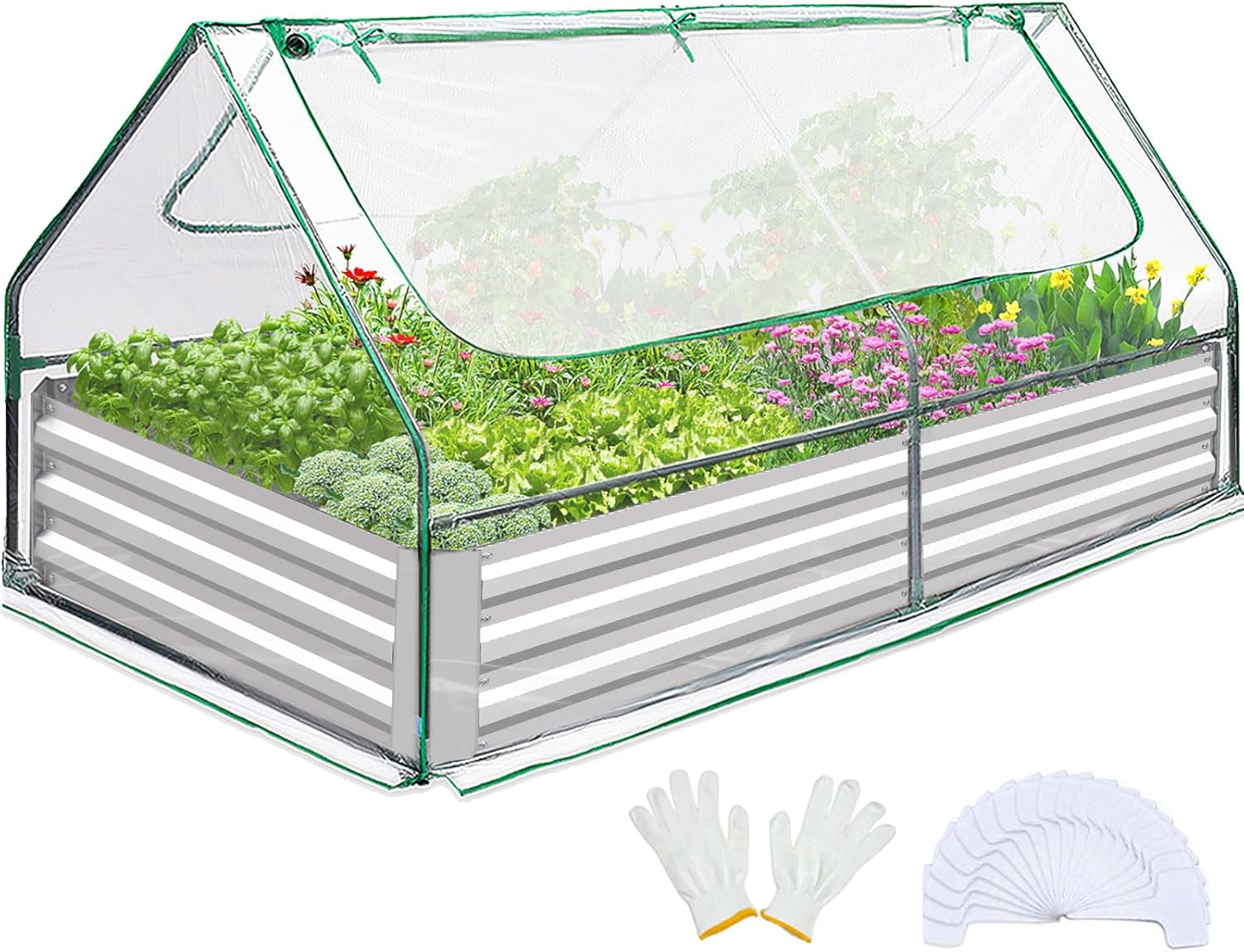 Quictent Raised Garden Bed with Cover for Growing Vegetables