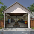 Garage Door Screen 9x7 ft Magnetic Mesh - Keeps Bugs Out, Lets Air In