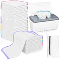 Flannel Cloth Baby Wipes 100 Pack - Reusable Soft Cotton Wipes
