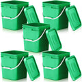 Mumufy 5 Pcs 3.5 Gallon Square Food Grade Bucket with Lid - Stackable