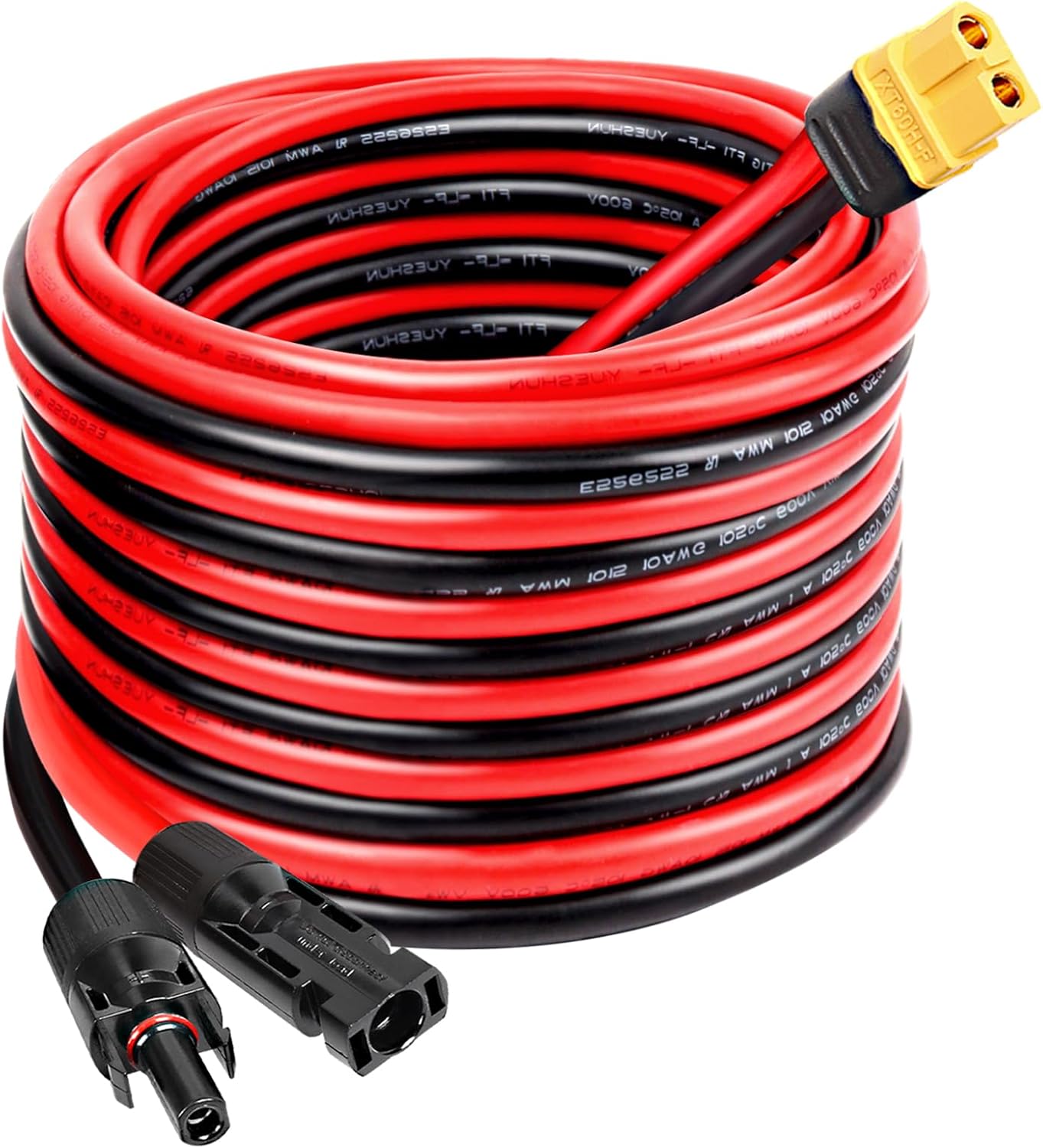 Solar to XT60 Extension Cable 10AWG 20FT for Power Stations