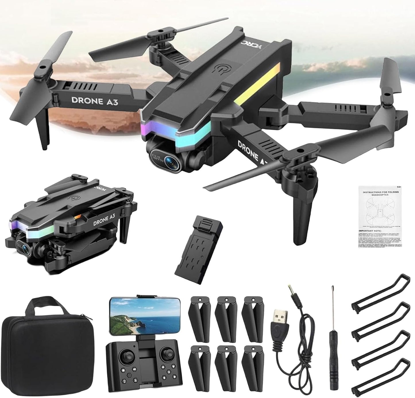 4K Dual Camera Drone - Captures Stunning Real-Time Footage