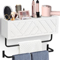 Hair Tool Organizer Wall Mount with Towel Bars - Space-Saving Holder
