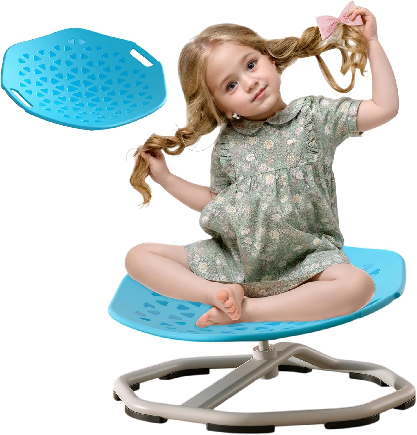 Blue Autism Swivel Chair with Handle