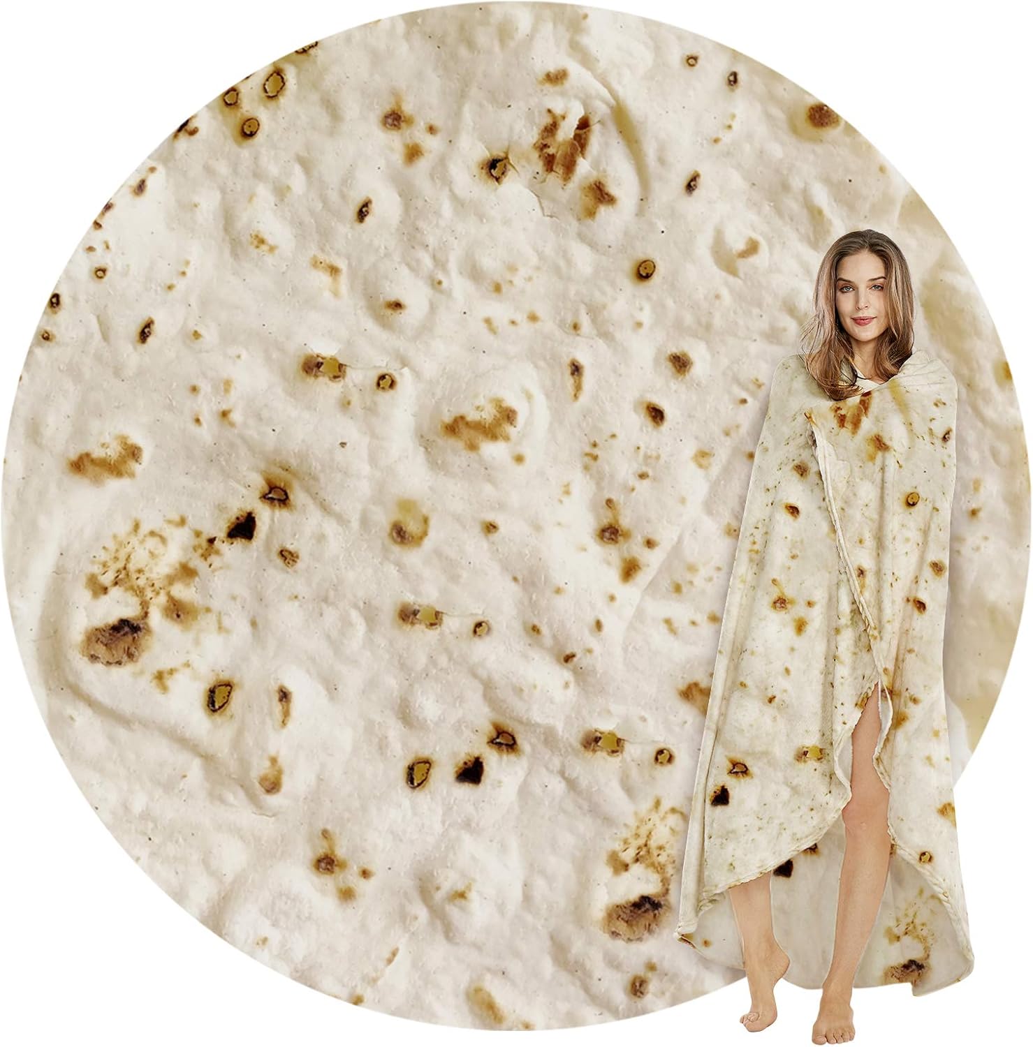 SeaRoomy Burritos Tortilla Throw Blanket for Fun and Comfort