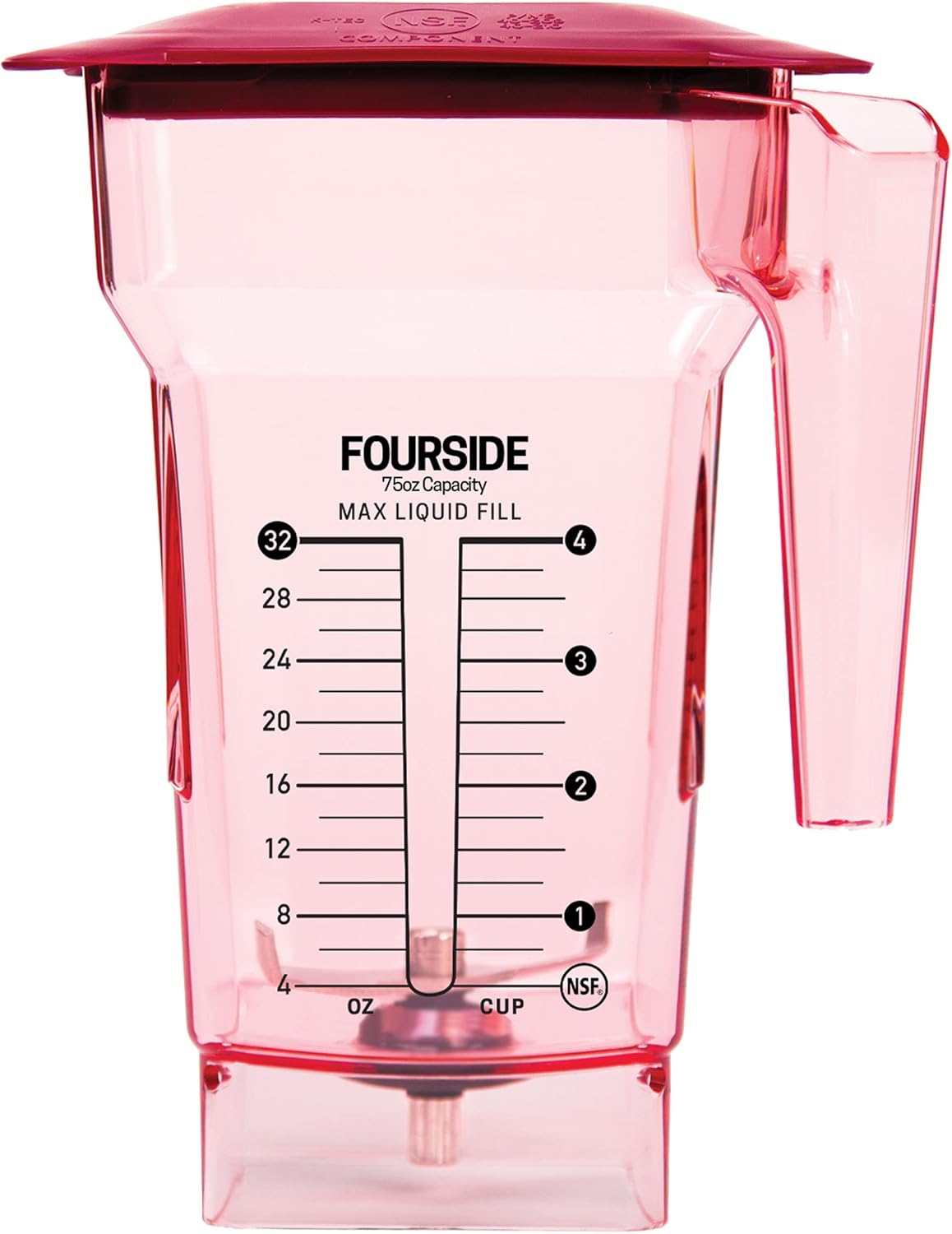 Blendtec FourSide Commercial Jar - 32 oz Blending Capacity - Red