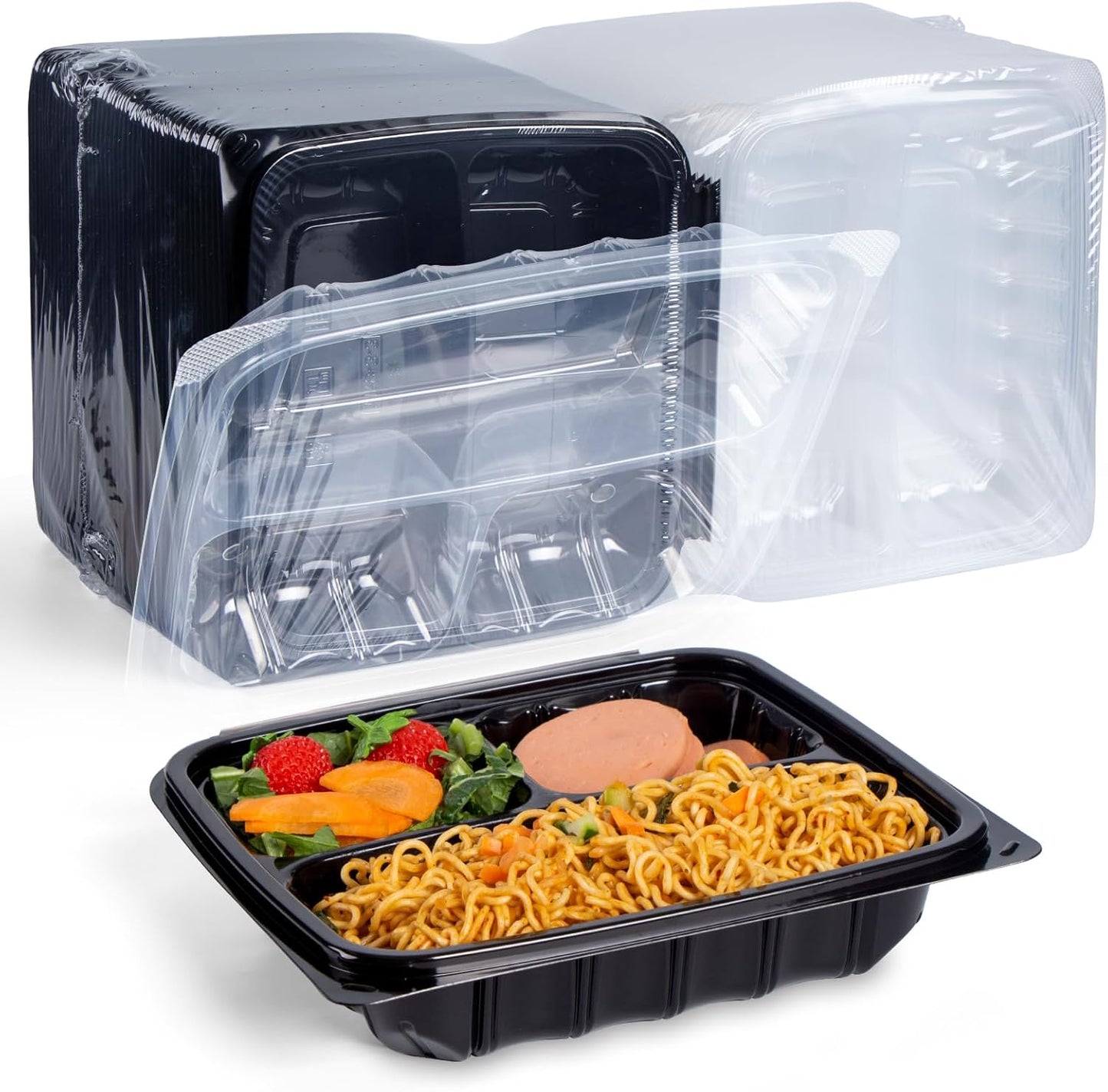 YANGRUI Food Containers 9.5in 38oz 45 Pack for Takeout Meals