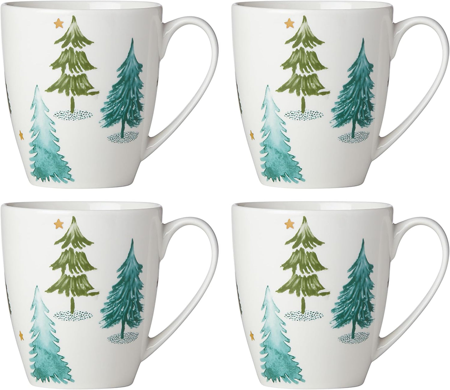 Lenox Balsam Lane 4-Piece Mug Set for Holiday Hosting