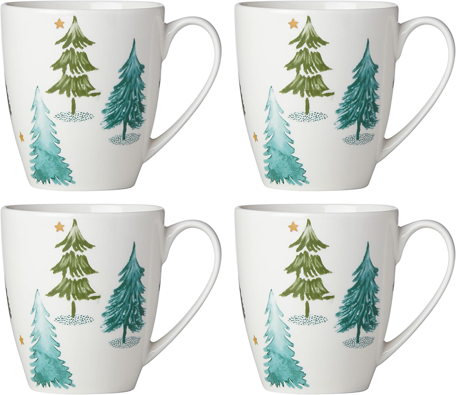 Lenox Balsam Lane 4-Piece Mug Set for Holiday Hosting