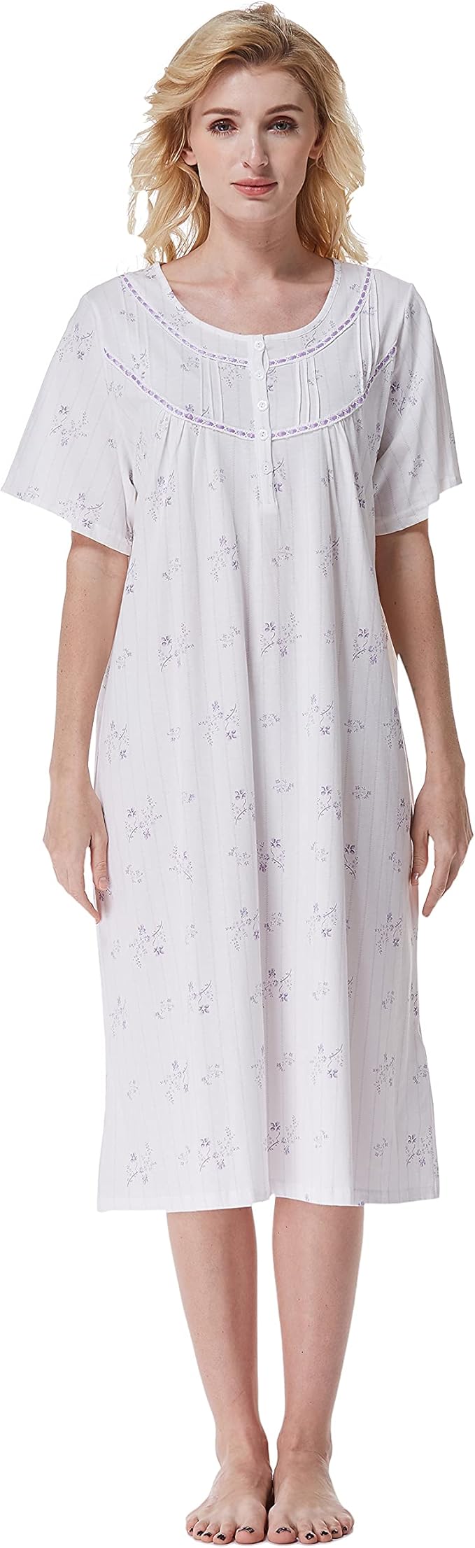 Keyocean Women Nightgowns - Soft Comfy Lightweight Cotton Dress